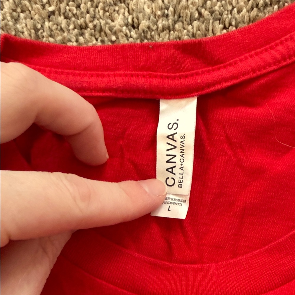 Bella Canvas Red Graphic Tee - Picture 2 of 3